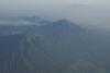 Sopka na východě Jávy, pohled z letadla - Indonésie- Yogyakarta