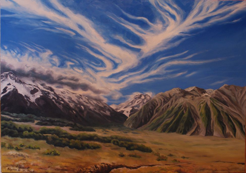 Oil painting - Aoraki - The king of the New Zealand