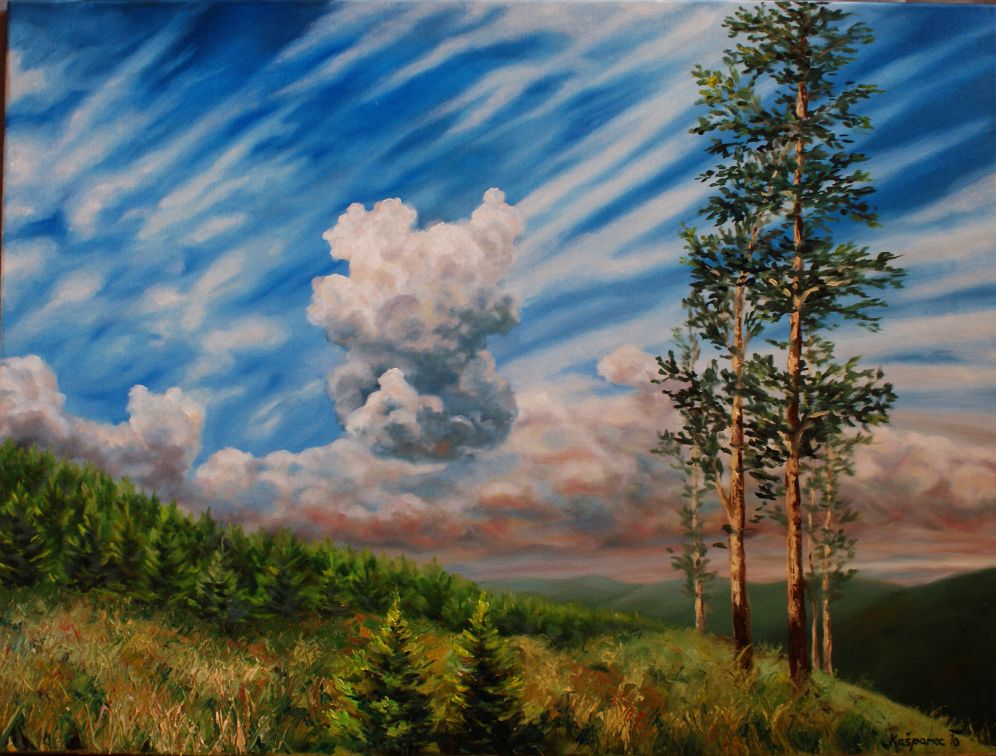 Oil painting - Beskydy mountains