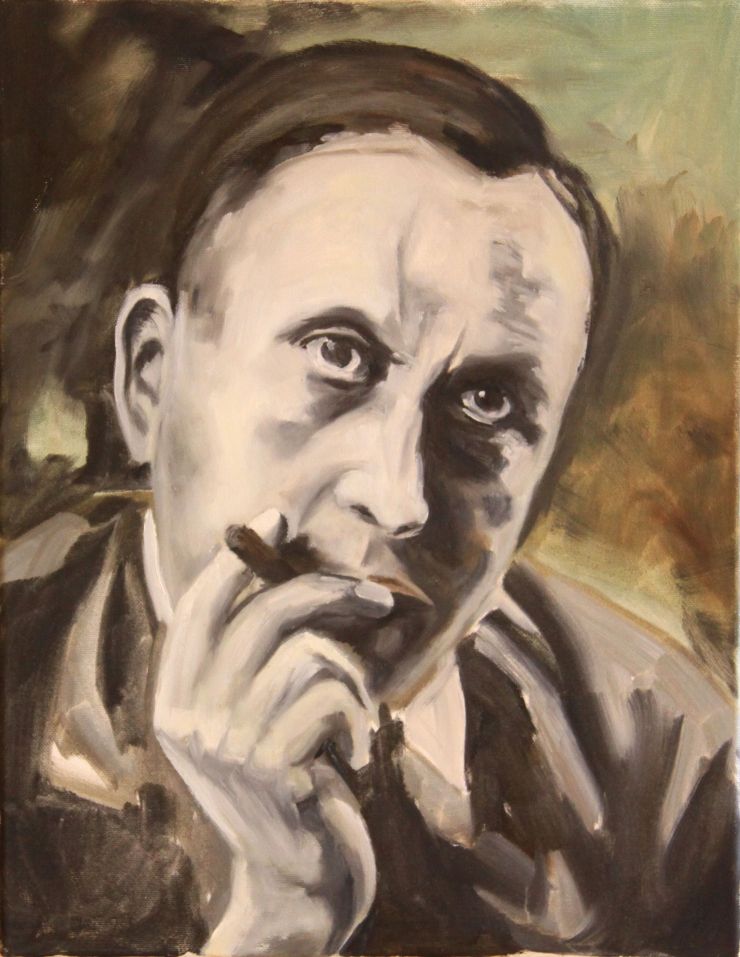 Oil painting - Karel Čapek