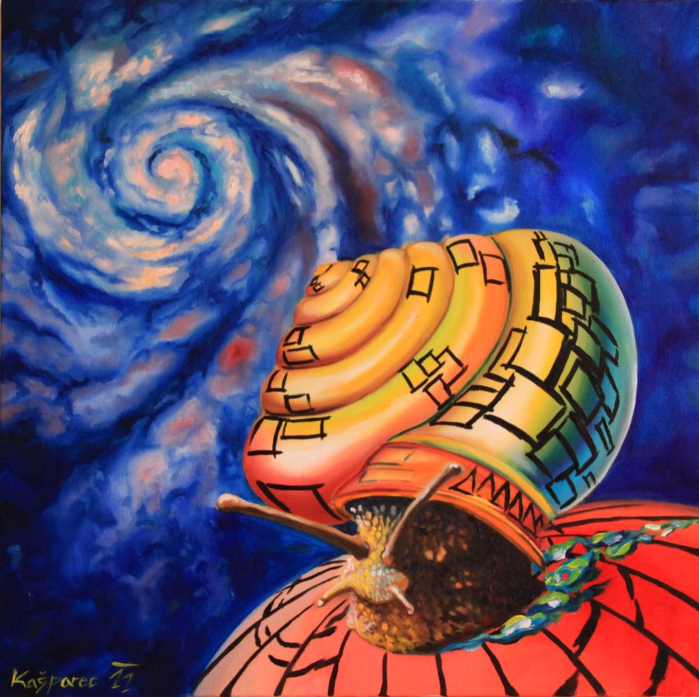 Oil painting - Space snail 2