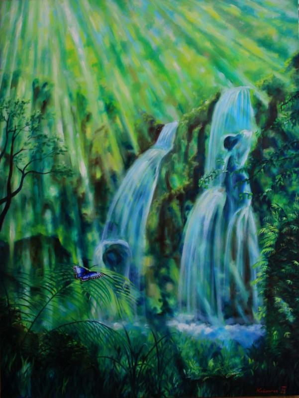 Oil painting - Jungle light 3