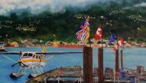 Coal Harbour detail - oil painting