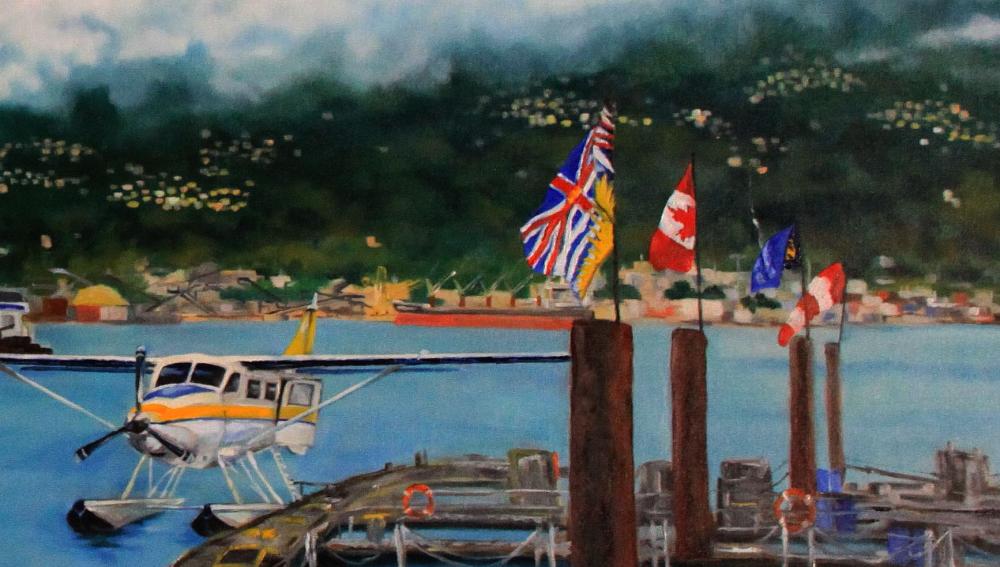 Oil painting - Coal Harbour detail