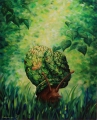 Listový šnek - olejomalba