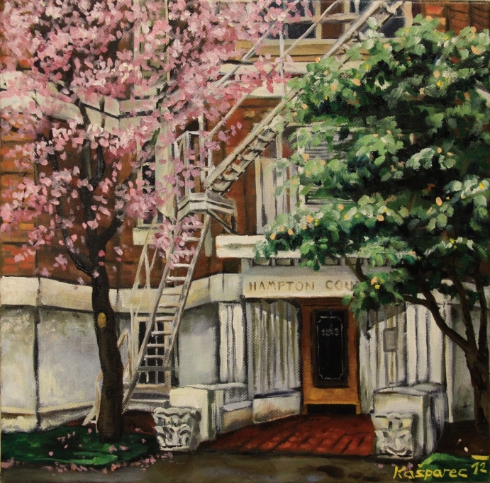 Oil painting - Hampton Court, Vancouver BC