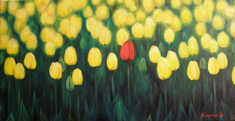 Oil painting - Tulips
