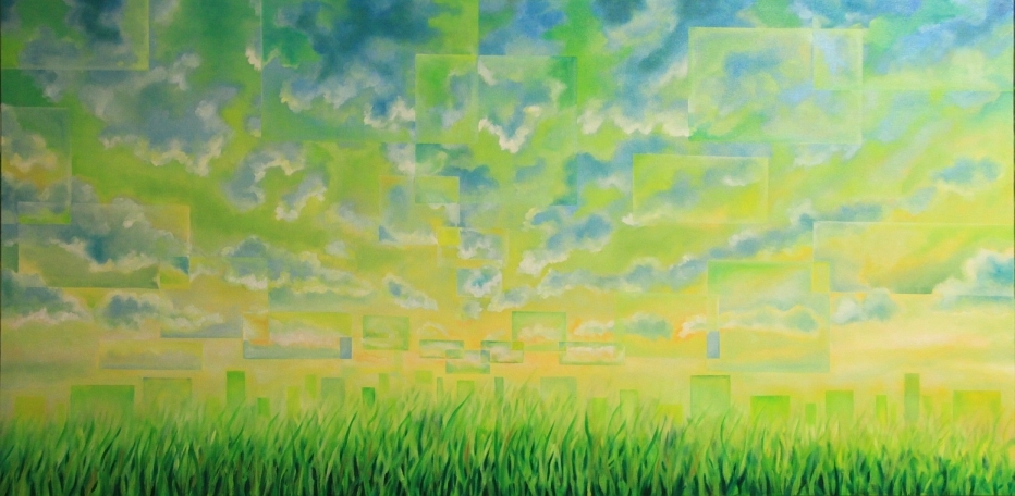 Oil painting - Square sky