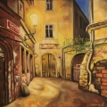 Kamzíkova Street, Old Prague - oil painting