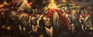 Sparta is charging - paintings