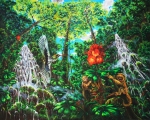 Monkey paradise - oil painting