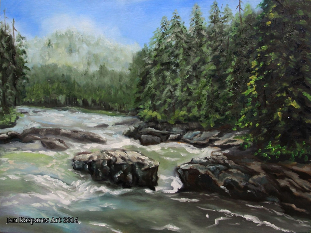 Oil painting - On the way to Tofino II