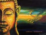 Buddha of equanimity - oil painting