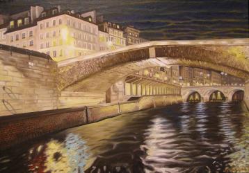 Seine a Paris - oil painting