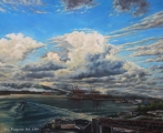 From Waterfront to North Vancouver - oil painting