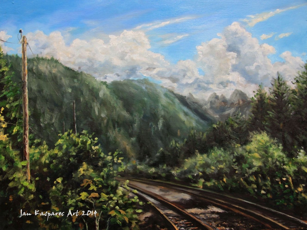 Oil painting - Brakendale railways