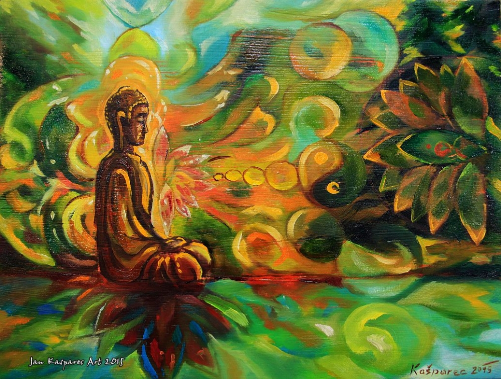 Oil painting - Lotus energy