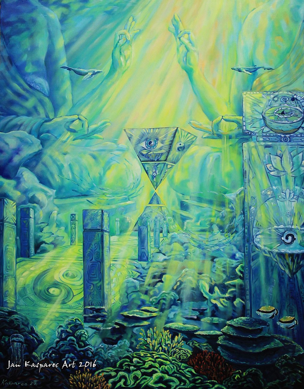 Oil painting - Turquoise Secrets