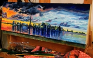 Toronto skyline - oil painting