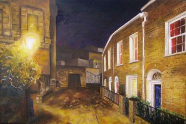 Street in Ranelagh - oil painting