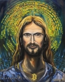 Bitcoin Jesus - oil painting