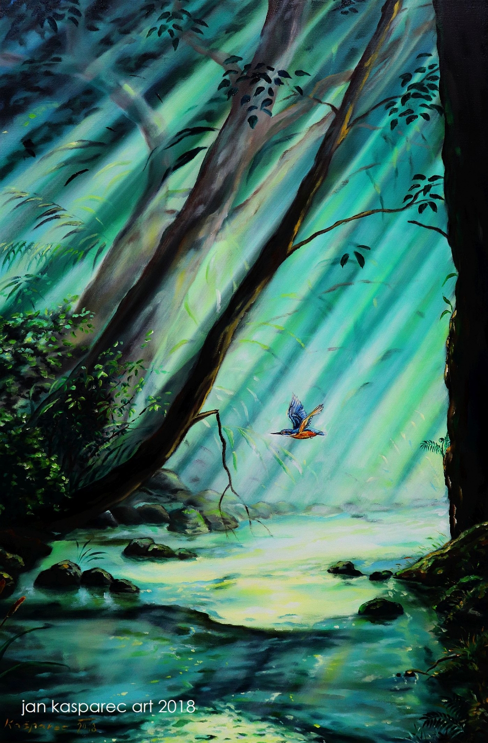 Oil painting - Kingfisher