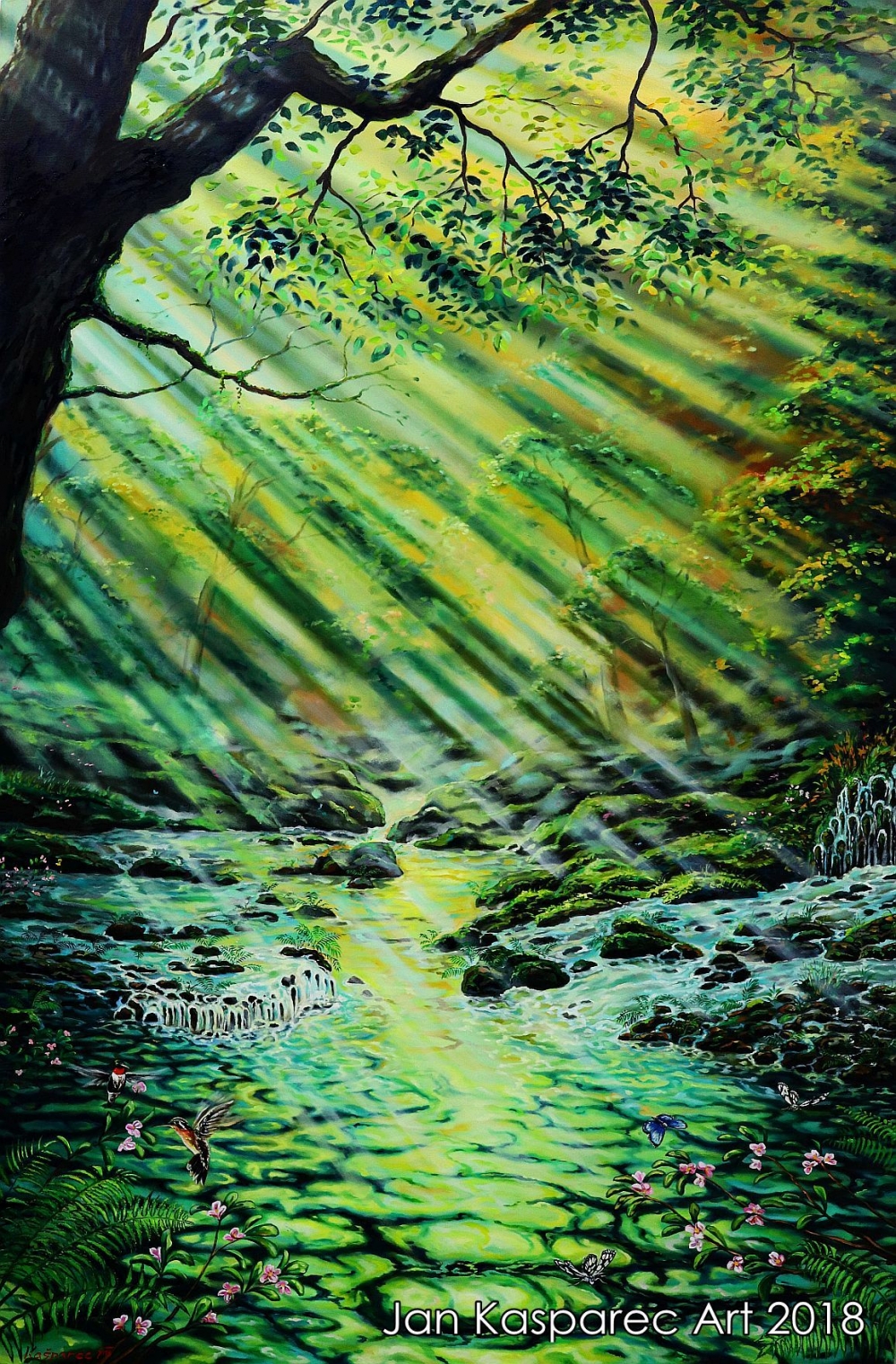 Oil painting - Forest River