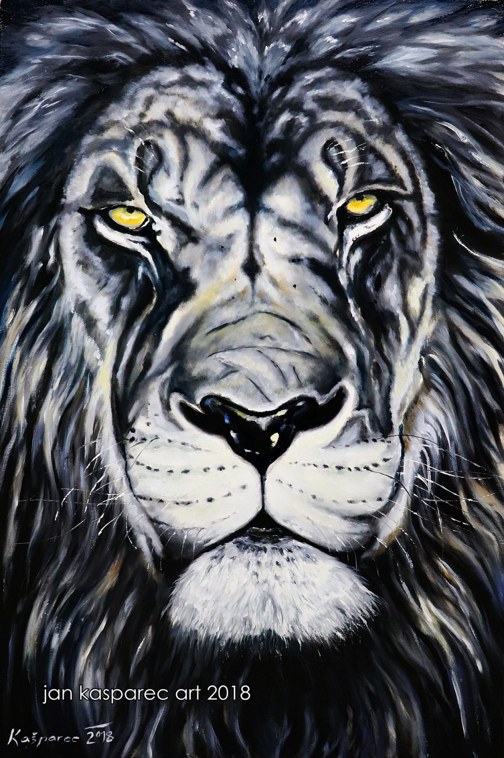 Oil painting - Lion 1