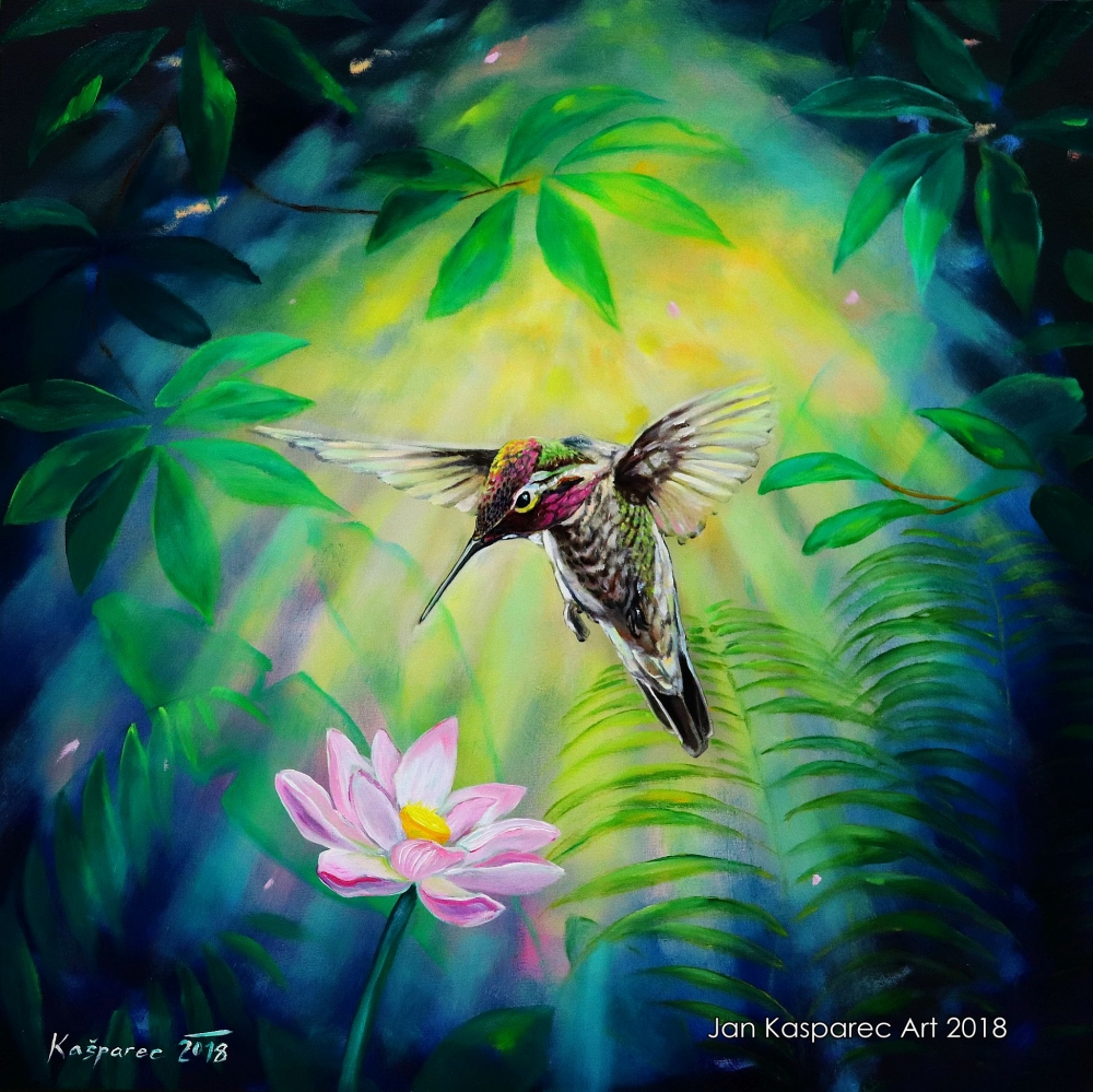 Oil painting - Humming bird ​2​