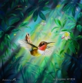 Humming bird ​1 - olejomalba, obraz