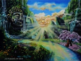 Little Big Buddha - oil painting