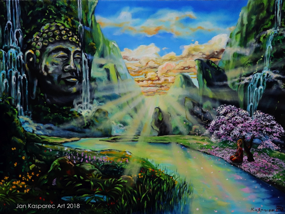 Oil painting - Little Big Buddha