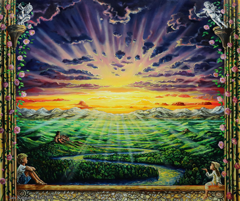 Oil painting - Window to Paradise