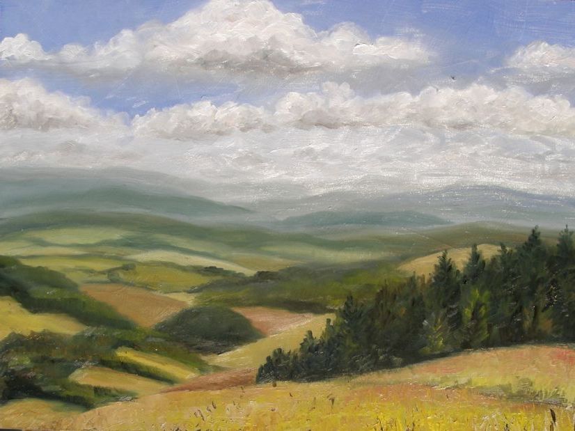 Oil painting - Horizons in Ceske Petrovice 2