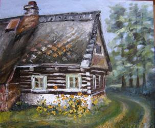 Cottage 3 - oil painting