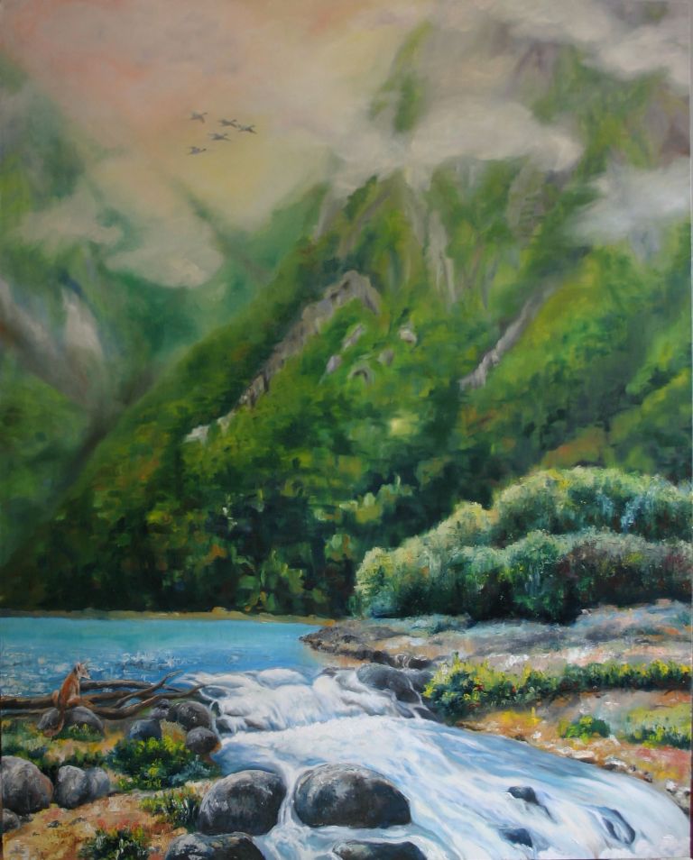 Oil painting - Patagonian meditation